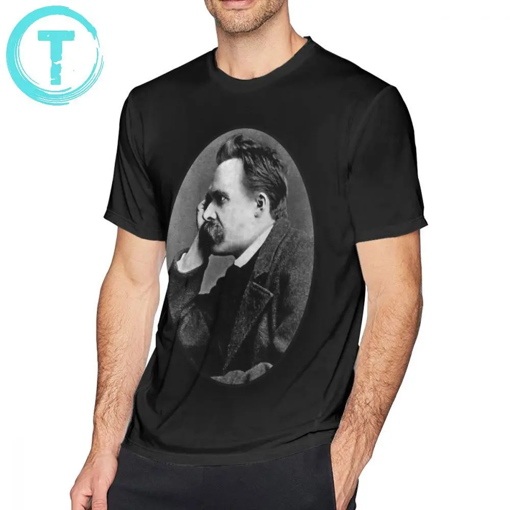 

Philosophy T Shirt Nietzsche T-Shirt Men Cotton Tee Shirt 6xl Awesome Beach Graphic Short Sleeve Tshirt