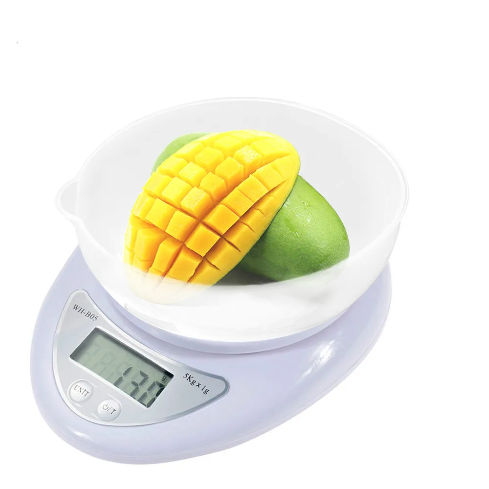 Портативные цифровые весы до 5кг. Электронный кухонный измеритель веса с ЖК