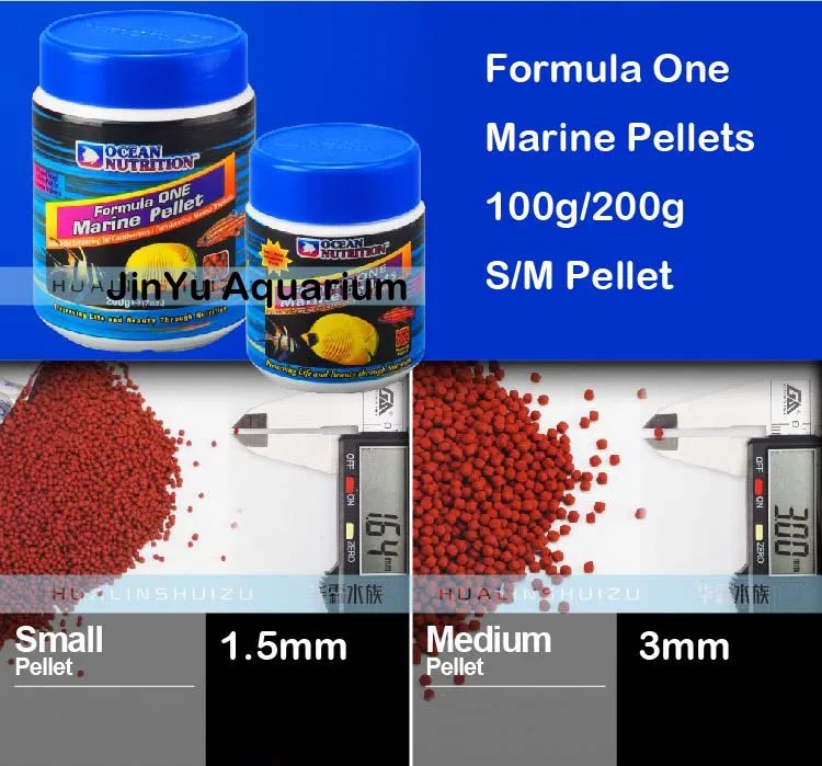 Океанское питание Рыбное питание хлопья гранулы коралловый риф рассол креветка морская вода детская рыба корм клоун angelfish butterflyfish - Цвет: Blue 100g S pellet