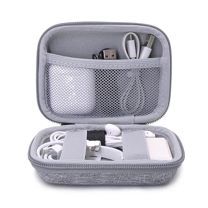 Headphones Storage Box USB Hard Case Earphone Bag Key Coin Bags Waterproof SD Card Cable Earbuds Holder Box round square shape