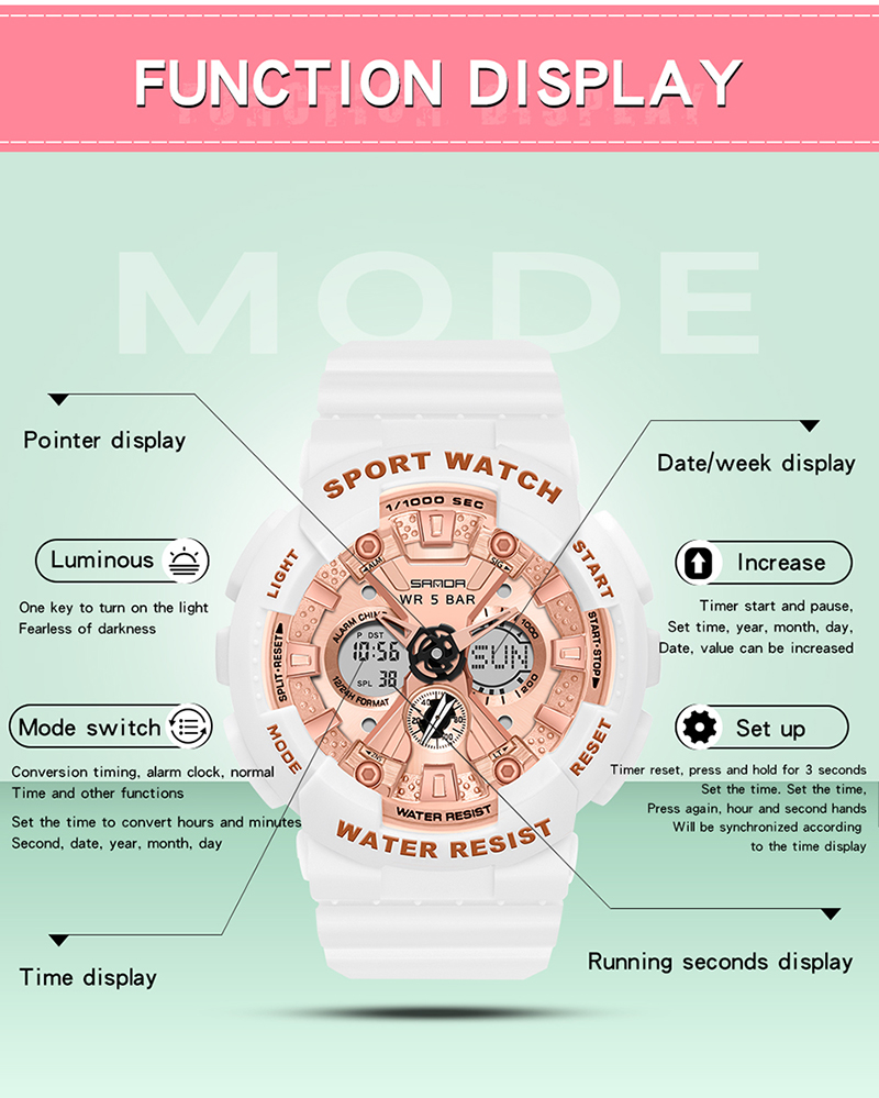 Ladies Sports Watch Waterproof Free Global Delivery