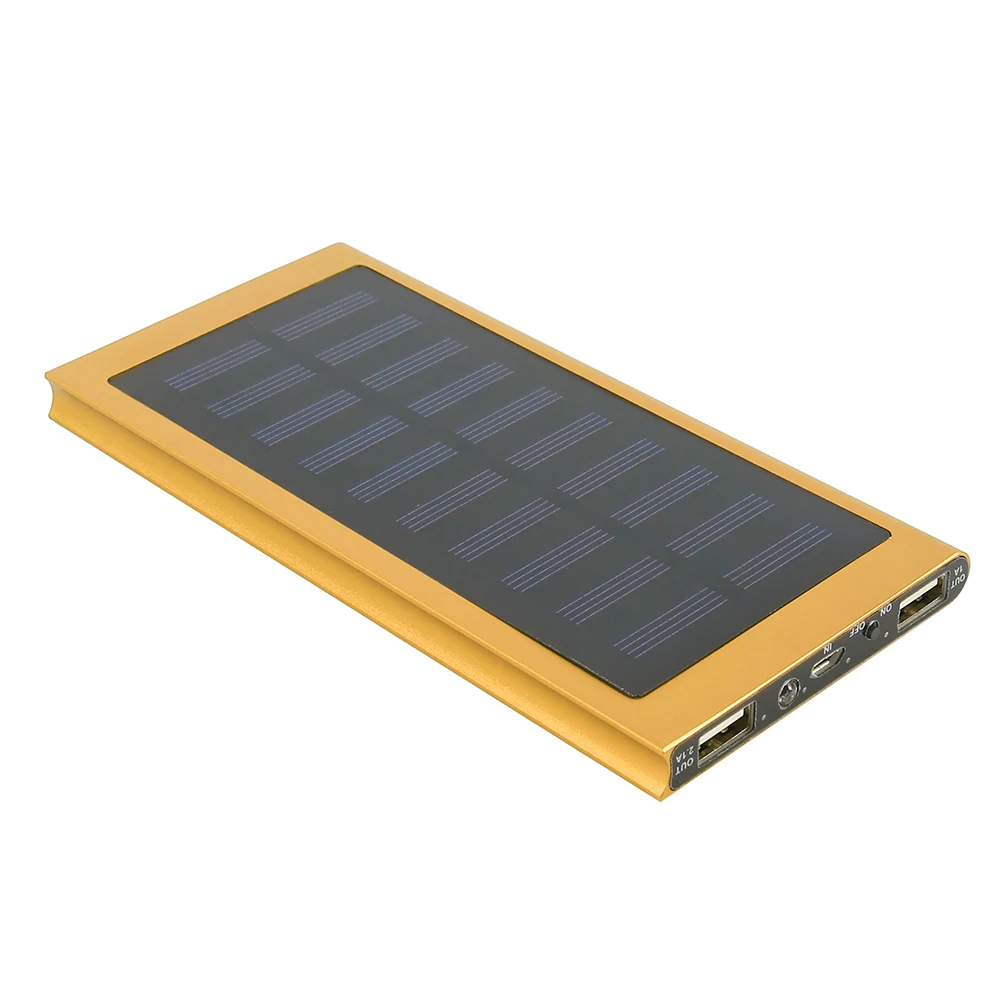 Солнечная батарея 8000mah внешний аккумулятор 2 USB светодиодный блок питания портативная мобильная зарядка телефона от солнечной батареи для Xiaomi Mi iphone XS 8plus
