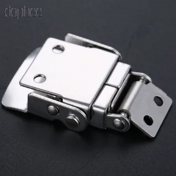 

dophee 1pc Cabinet Box Locks Spring Loaded Latch Catch Toggle 46*27mm Stainless Steel Hasps For Sliding Door Window Furniture