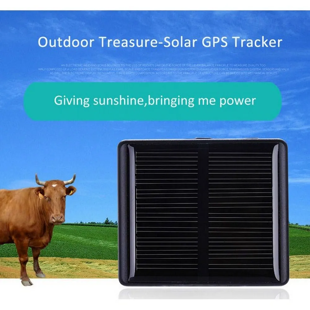 

Animals GPS Tracker Solar Never Power OFF For Cow Sheep Pet With Collar Waterproof Remove Alarm Real Time Location LBS Tracking