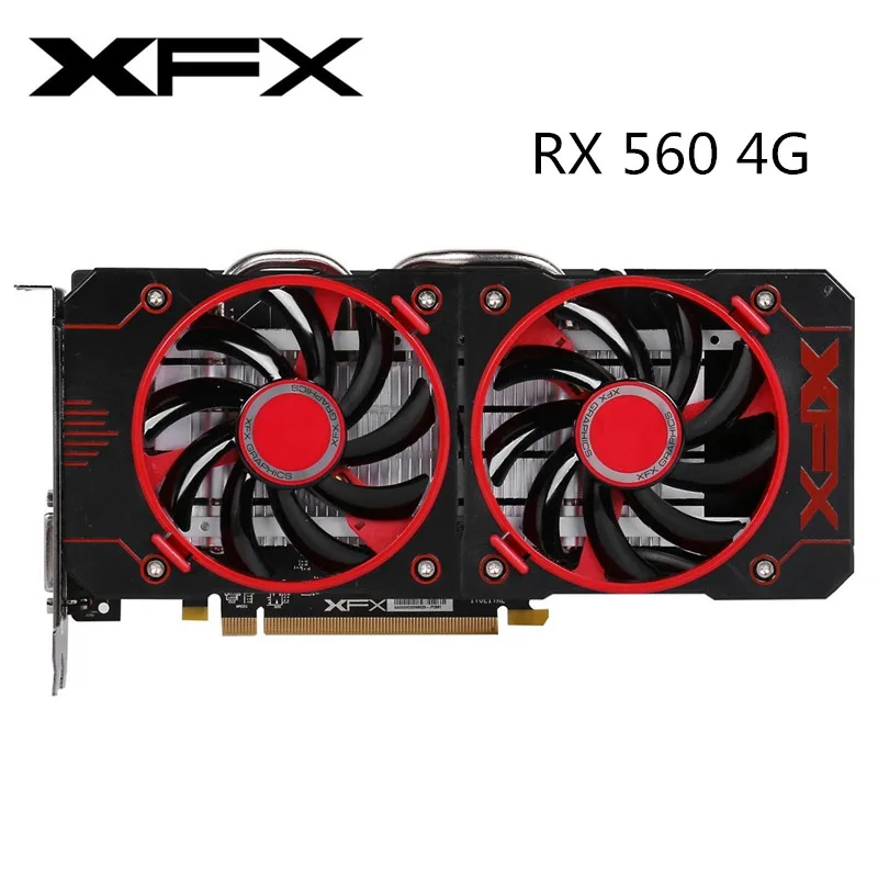Графическая карта XFX RX 560 4 Гб бит gddr5 Rx 560d VGA-карта серия amd 470 rx560 570 460 3060 RTX б/у |