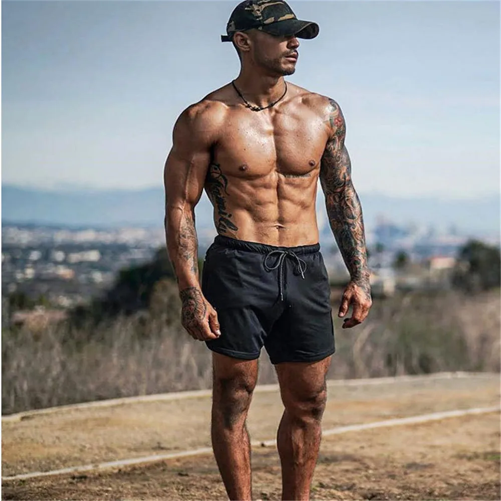 Gym & fitness short pants for men mens clothing pants