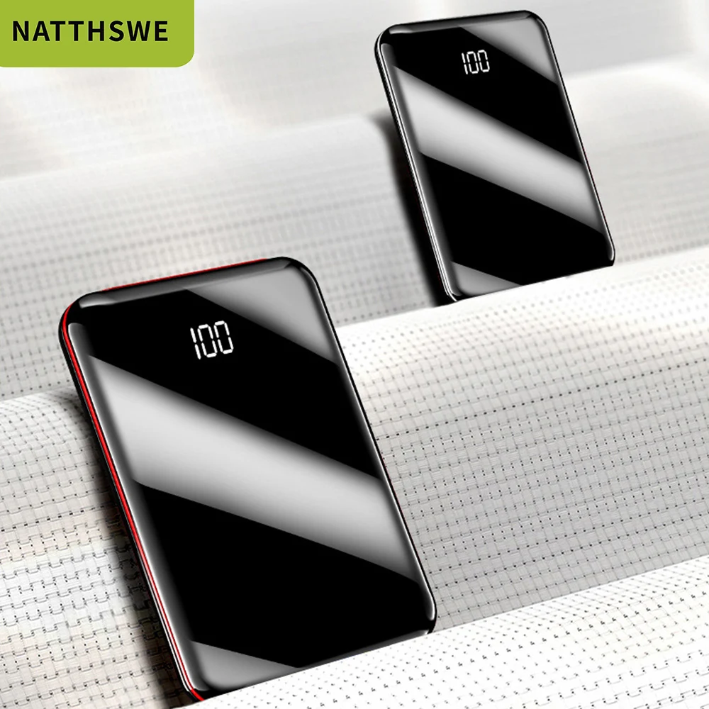 NATTHSWE Power Bank 2C Quick Charge External Battery Micro USB Portable Bateria External Portable Charger for iphone huawei