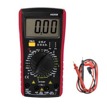 

1PCS LCD Digital Multimeter Voltage Meter Tester A9205B AC/DC Current Voltage Resistance Capacitance Meter with Tester Probe