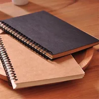 LE Sketchbooks Diary Painting Graffiti Soft Cover Black Paper Sketchbook Notepad Drawing Notebook Office School Supplies