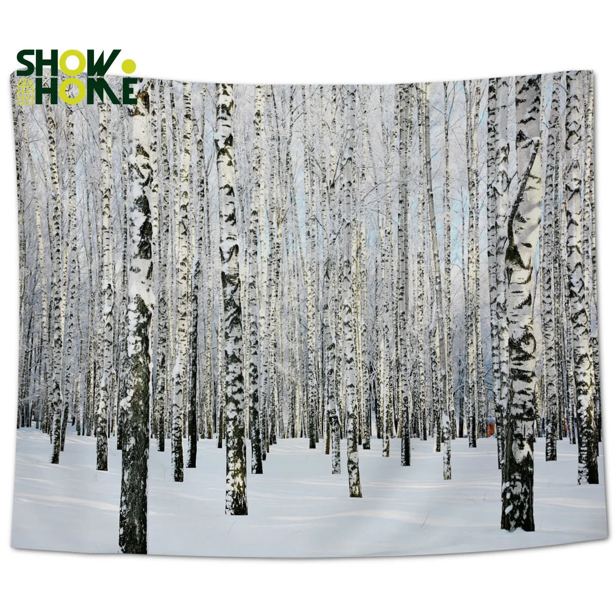 

Snow Forest Birch Tree Plant Outdoor Winter Tapestry Wall Hanging Tapestry Wall Decor