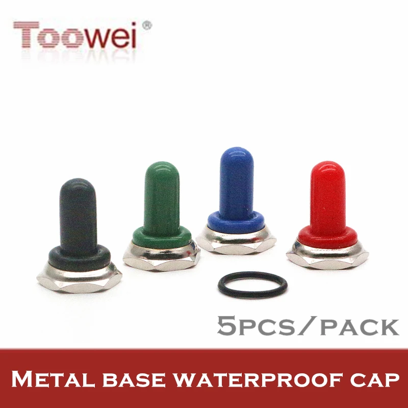 

Toowei T700-3 Toggle switch waterproof cap M12*1.0/Hexagon nut metal base/5pcs in pack