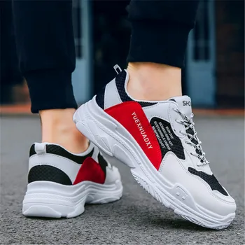

Summer and autumn 2019 new men's casual wear non-slip fashion breathable color matching lace men's shoes