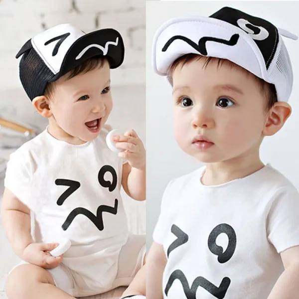 Blink Eye Printed Infant Mesh Hats Adjustable Snapback Toddler Sun Casquette 2019 | Детская одежда и обувь