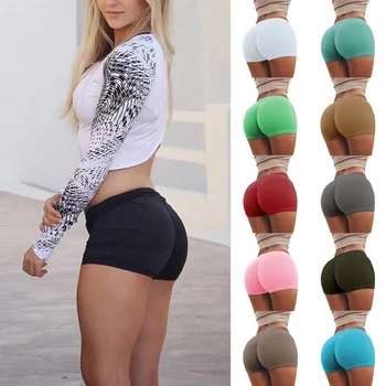 

Women Sexy Cotton Yoga Shorts Push Up Running Gym Legging Bottoms Tights Breathable Fitness Workout Plus Size Sport Short