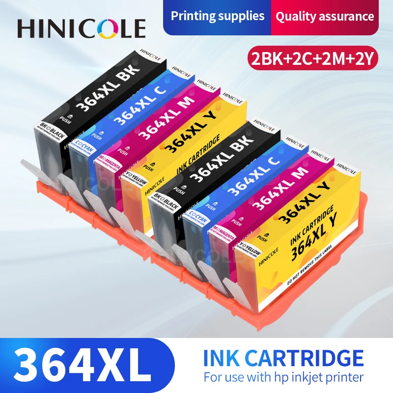 

HINICOLE 364XL 364 Compatible Ink Cartridge for HP364 xl Photosmart 5520 5524 6510 6520 7510 B109 B110 B209 B210 C309 C310 C410