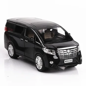 

1:24 scale diecast car model Alphard nanny car model mvp alloy sound and light car model Collectible toy gifts for kids children