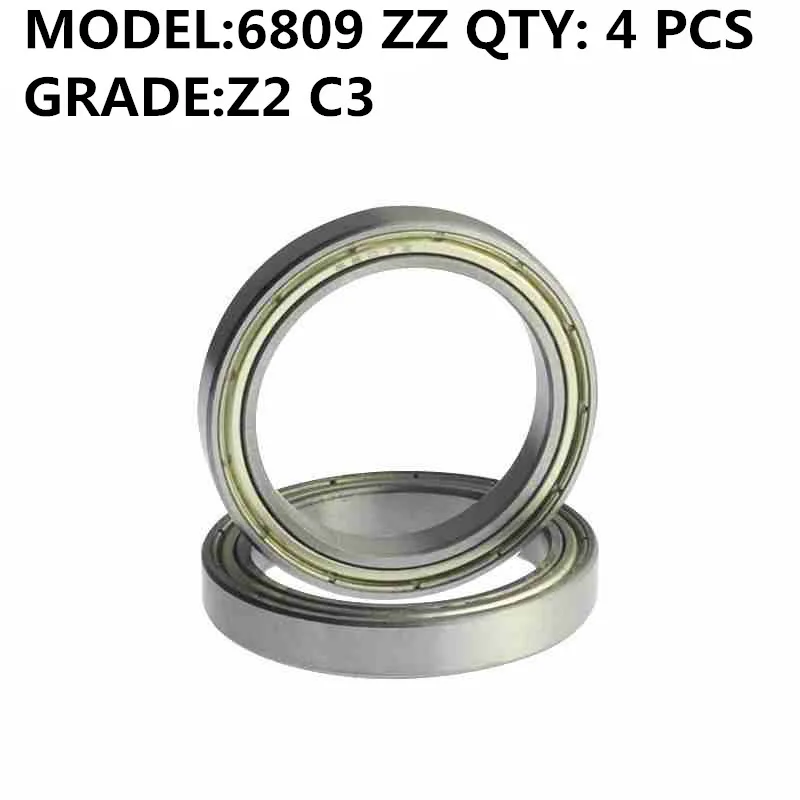 Шариковый подшипник с глубоким желобом 6809 ZZ GCR Z2 C3 низкий голос тонкие стены