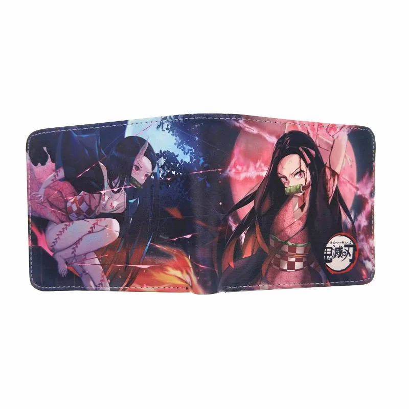 beautiful Demon Slayer Kamado Nezuko leather wallet lovely cion wallets