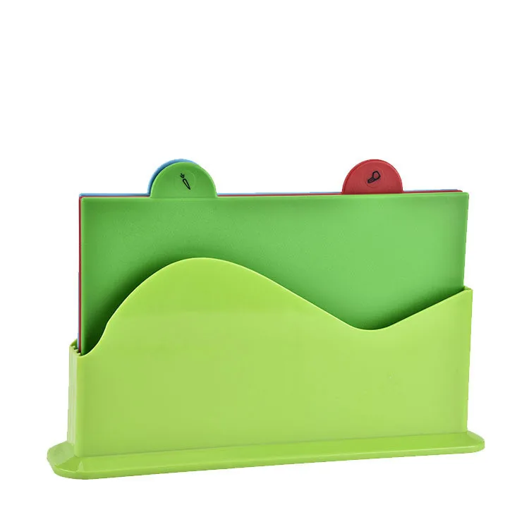 

Manufacturers Direct Selling Multi-functional Plastic Vegetable-cutting Board Set Square 4-Color Compartmental Plastic Board Cut
