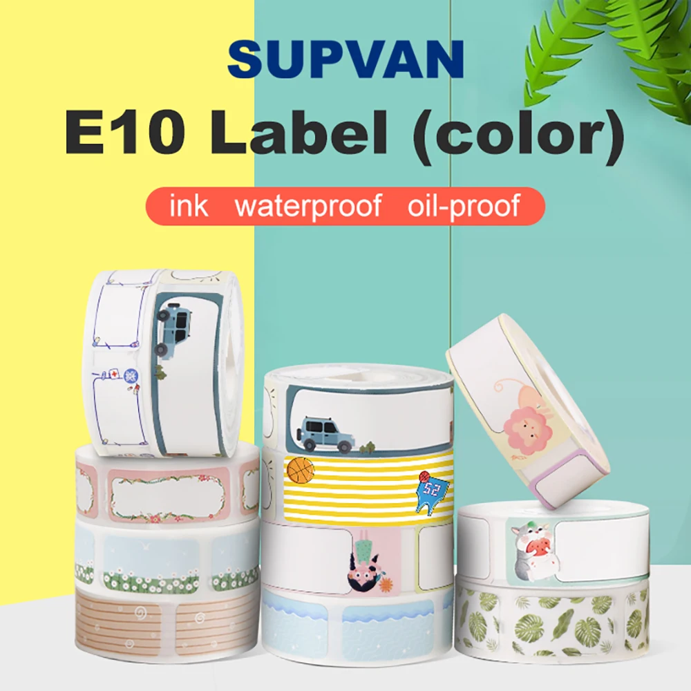 

Supvan Colorful Patterns Label Paper Waterproof Printing Label Price Labels Scratch-Resistant Label Sticker Paper Only for E10