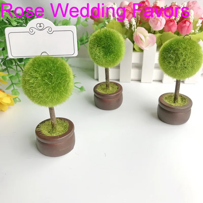 (10pcs/Lot)FREE SHIPPING+Round Topiary Photo Holders/Place Card Holder Garden Wedding Party Table Decorative Supplies |