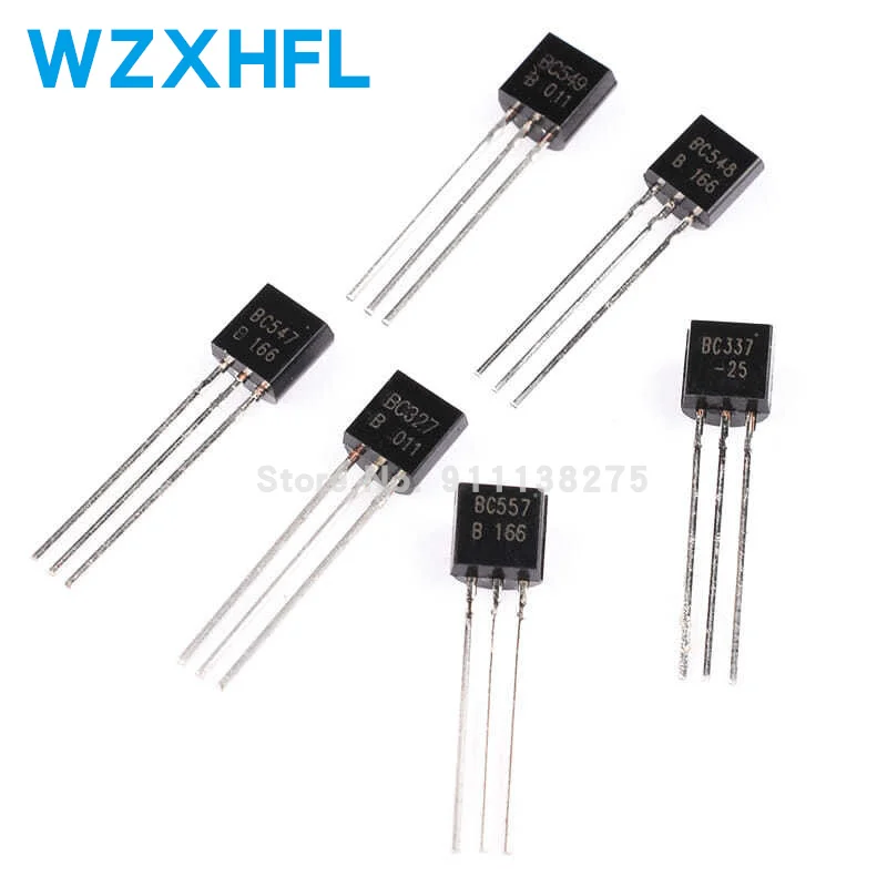 50 шт BC337-40 TO92 BC547 TO-92 BC548 TO-92 BC549 TO-92 BC327 TO-92 BC557 NPN транзистор общего назначения, Новинка