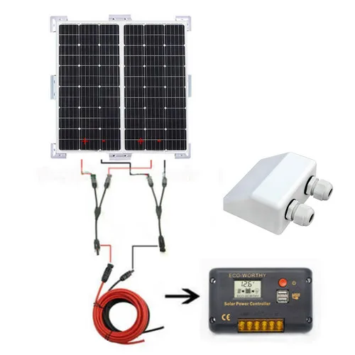 ECOWORTHY 100W панель солнечных батарей моно 12V солнечное зарядное устройство панели 120W