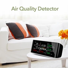 Dm69 analisador de qualidade do ar display digital tela co2 pm2.5 pm10 hcho tovc temperatura detector umidade monitor ndir detector