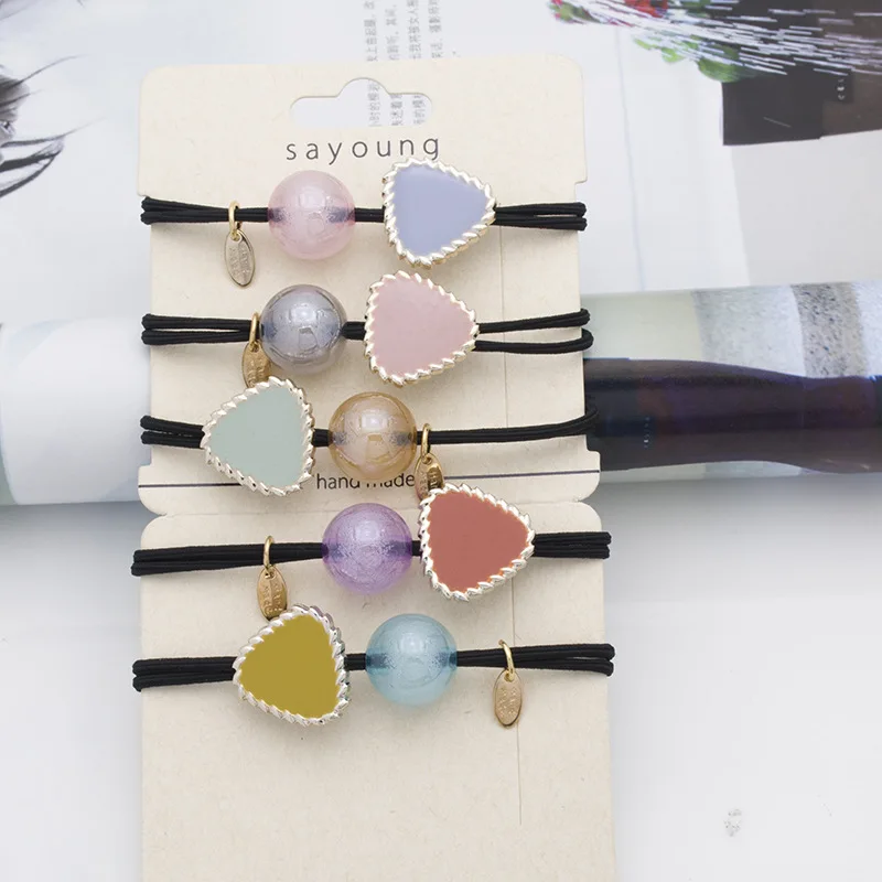 

19 New Style Adult Hairband Summer Candy Triangular Baby Girls for Tying Hair Rubber Band Little Girl Headband