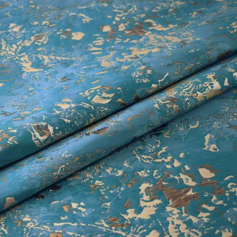 Голубая абстрактная двухсторонняя парчовая жаккардовая ткань для пальто tissu bazin riche getzner telas por metro tissus patchwork tela