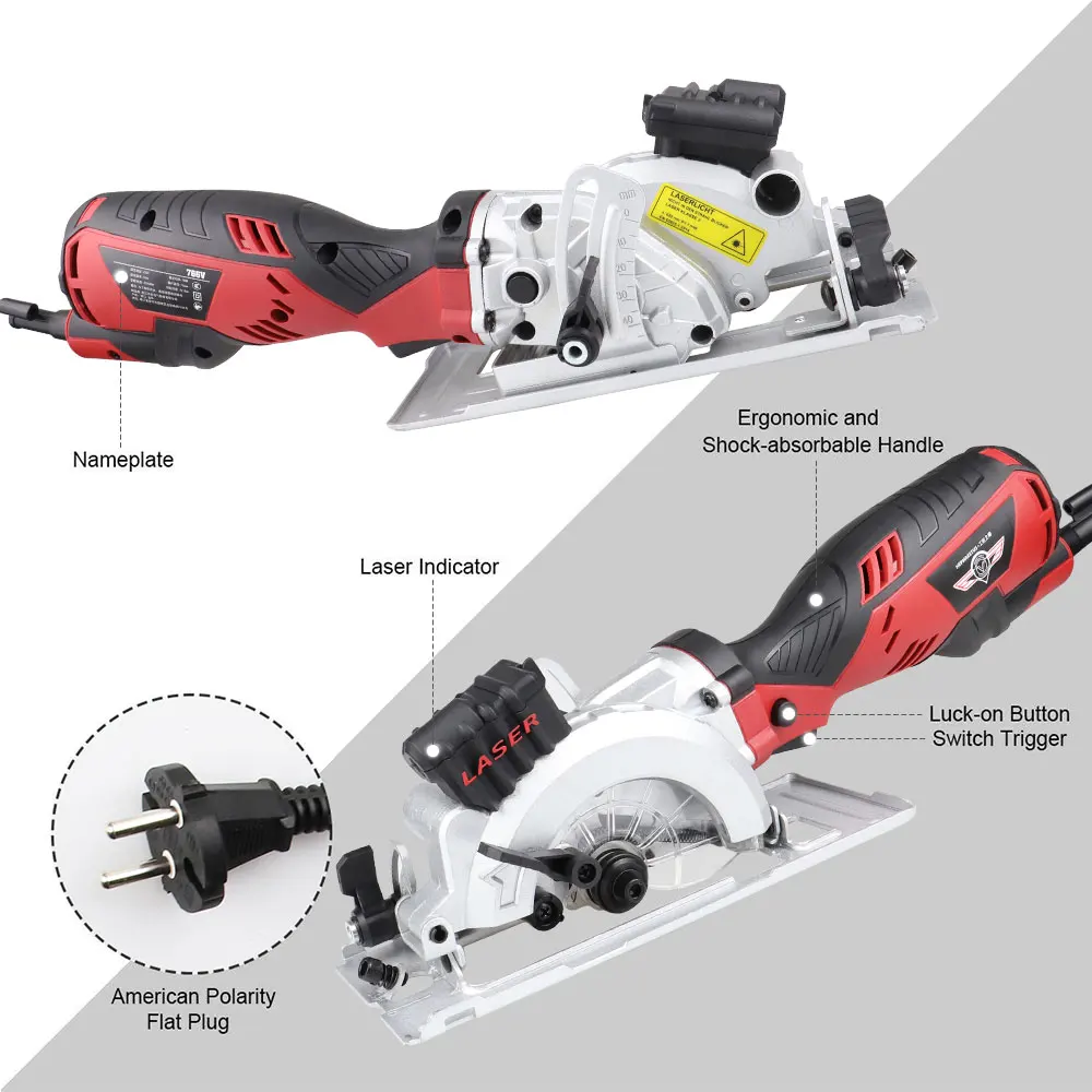 NEWONE Electric Mini Circular Saw With Laser For Cut WoodPVC tube15pcs Discs Multifunctional Electric Saw DIY Power Tool