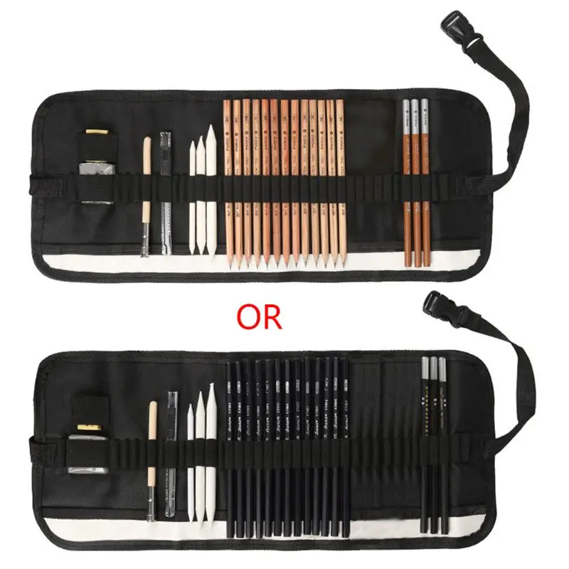 

Sketch Drawing Pencil Professional Charcoal Sketch Tool Brush Set Student With Rubber Art Brush Set