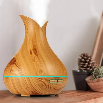 

300ml Ultrasonic Air Humidifier Wood Grain electric Aroma Essential Oil Diffuser for home tea tree lavender orange plant oils