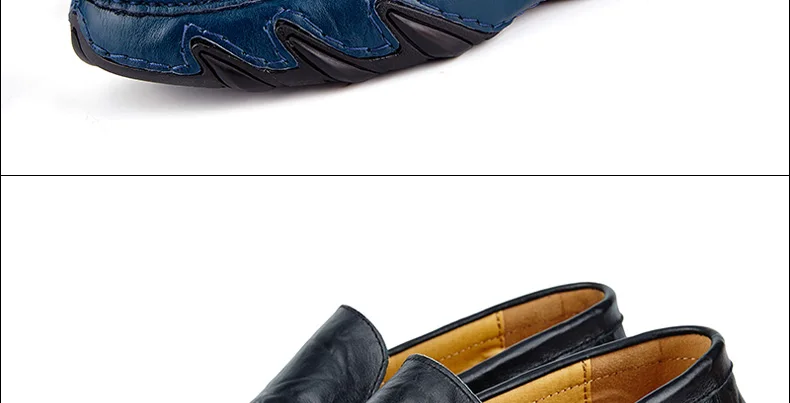 Men Leather Casual Slip On Shoes