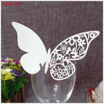 

New Wedding invitations Card Cup Card Place Name Card Wine Glass Card Wedding Party Home Decoration Supplies 100 Pcs 5Z