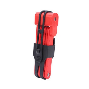 

Professional Mounting Anti-cut Safety MTB Folding Lock Anti-theft Alloy Steel Portable Foldable Bicycle Lock With Bracket