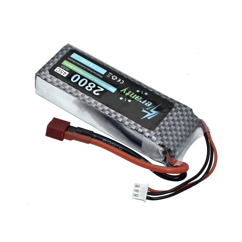 Избегание столкновений 7,4 v 2800maH 45C Lipo аккумулятор для радиоуправляемого дрона, лодки, квадрокоптера, запасная часть 2s 2200mah 7,4 v перезаряжаемая батарея