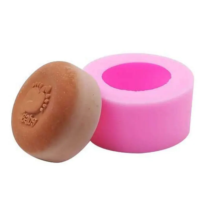 1Pcs Silicone Soap Molds Shapes Baby Feet Soap Mold Silicone Molds for Baby Shower Handmade Mold