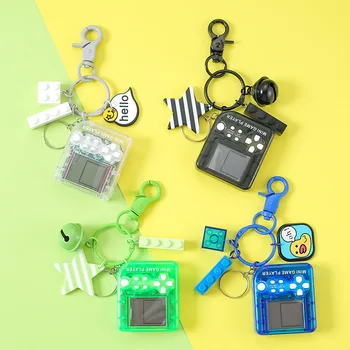 

Classic Tetris Cute Mini Game Console Keychains for Kids Creative Handheld Game Console Key Chains Keyrings for Men Jewelry Gift