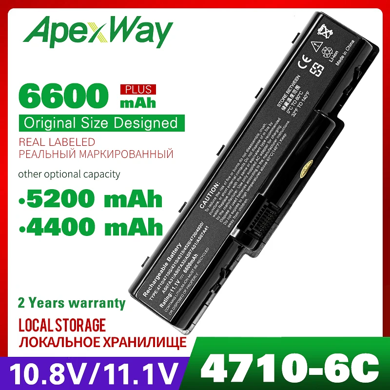11.1V 6cell Laptop battery for Acer AS07A71 AS07A32 AS07A31 AS07A41