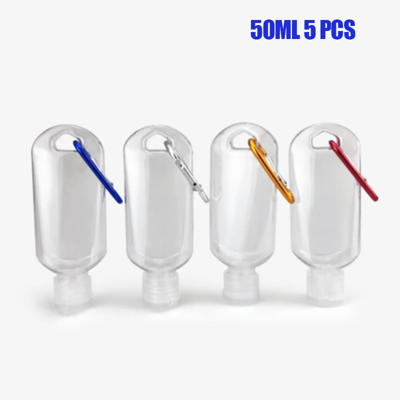 Details about 5Pcs 30/60ml Empty Refillable Bottle With Key Ring Travel Transparent Bottles Details about 5Pcs 30/60ml Empty Refillable Bottle With Key Ring Travel Transparent Bottles