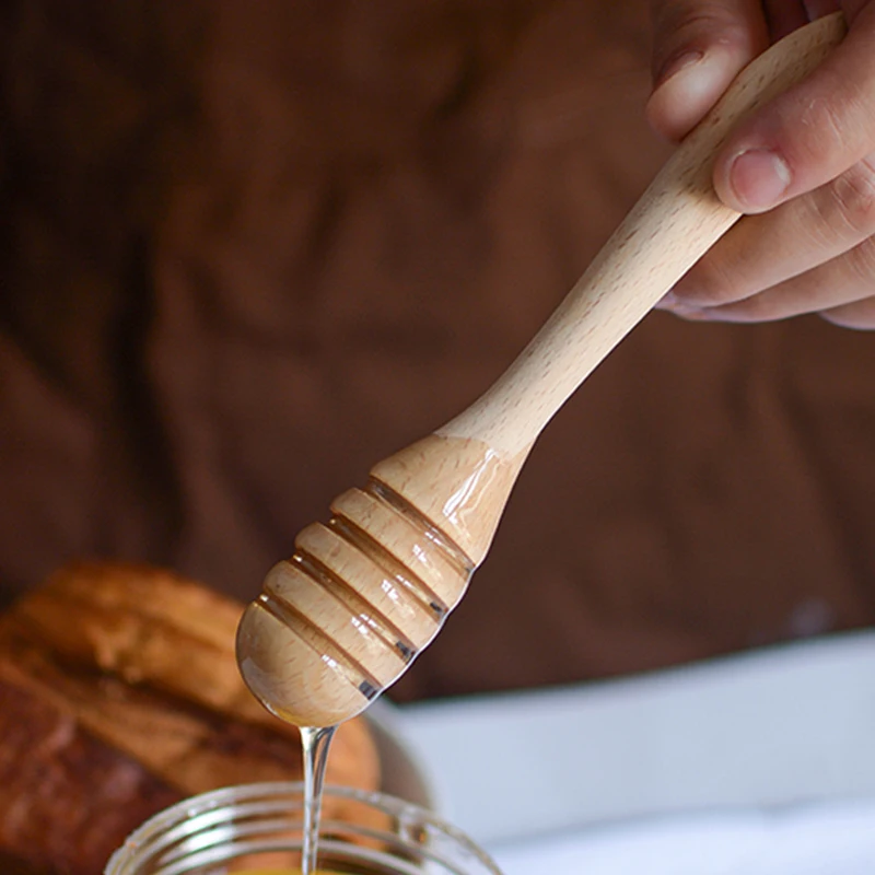 1 Pz Cucchiaio Di Miele In Legno Piccolo Miele Mestolo Bastone Cucchiaino Da Tè Caffè Tè Cucchiaio Da Miscelazione Cucchiaio Da Portata In Legno Natur