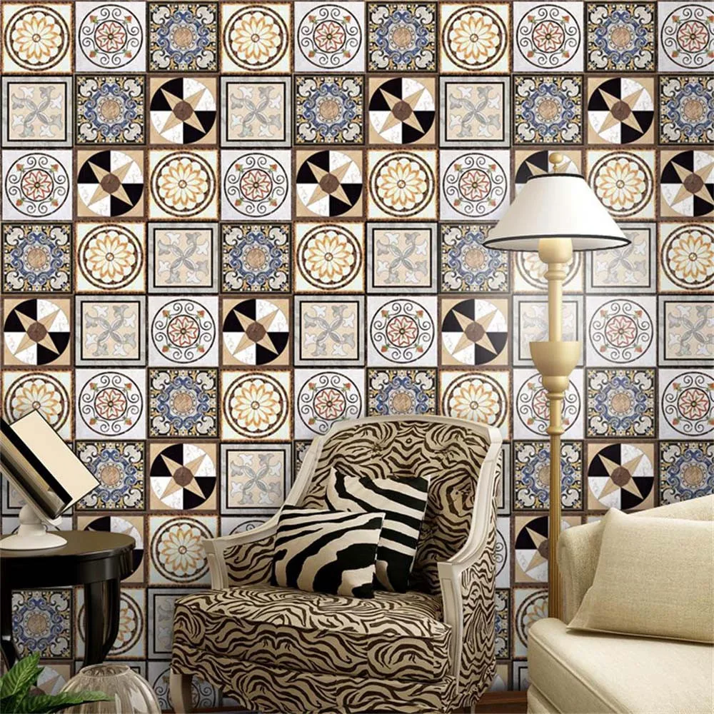 300cm Tile Sticker Backsplash Wallpaper European-style self-adhesive imitation tile Wallpapper for Home Bathroom Kitchen Decor | Дом и сад