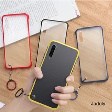 Frameless Transparent Matte Hard Phone Case For Huawei Honor 9X Pro Case Honor 9X Pro Back Cover With Finger Ring Lanyard