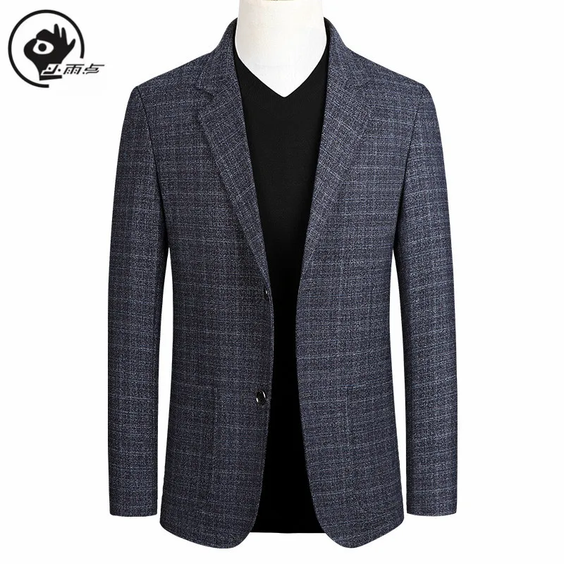 

Little Raindrop Men Casual Blazer Brand Short Blazers Mens Business Plaid Suit Men Coats Spring Autumn New Blazer Jacket Male