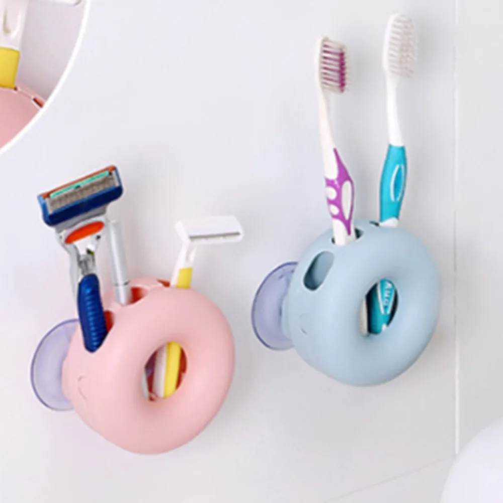 New Suction Wall Toothbrush Holder Bathroom Wall-mounted Dental Holder Creative Couple Sucker Toothbrush Storage Holders