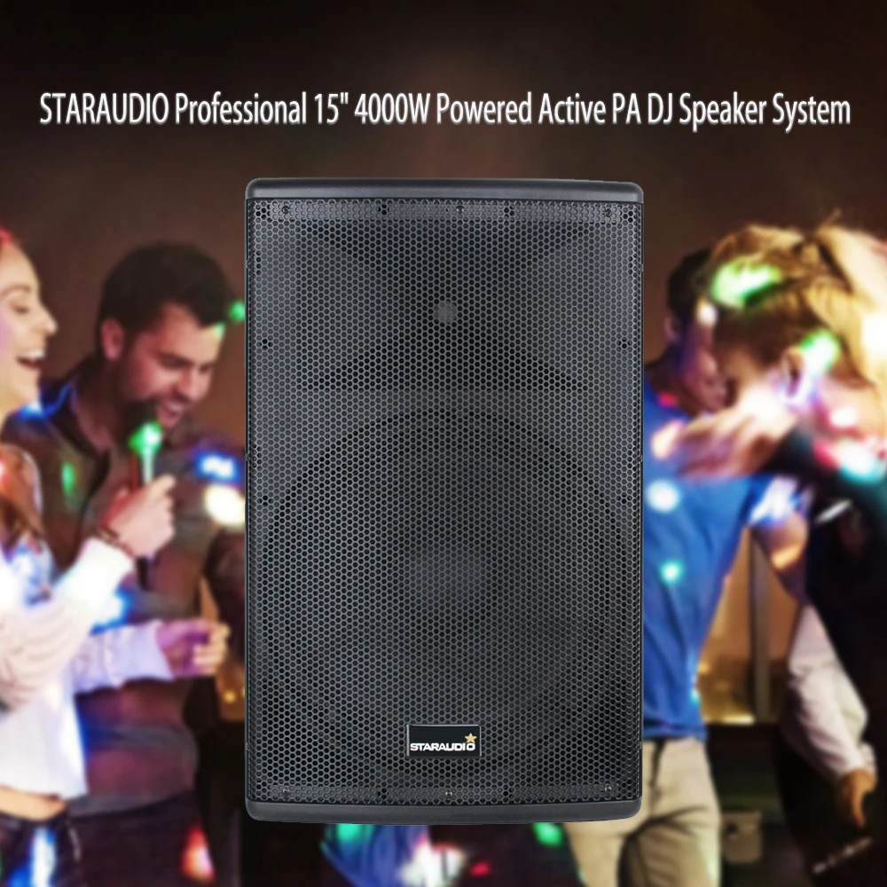 STARAUDIO 15 &quot4000 Вт Питание активных PA DJ 2 полосная Bluetooth Динамик Системы аудио этап