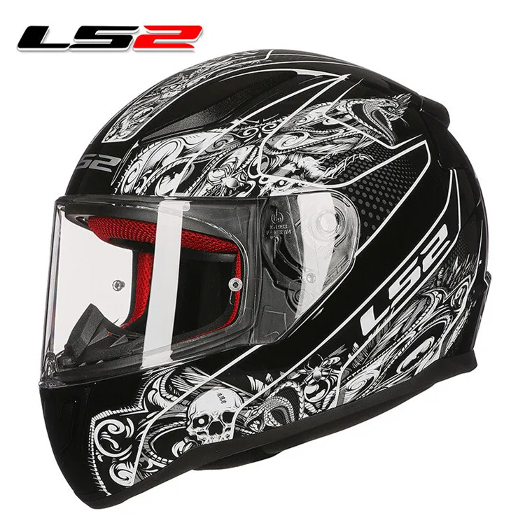 LS2 FF353 гоночный Полнолицевой мотоциклетный шлем Capacete Casco Moto cask руля туристические шлемы caski Motocyklowe - Цвет: Crypt Black
