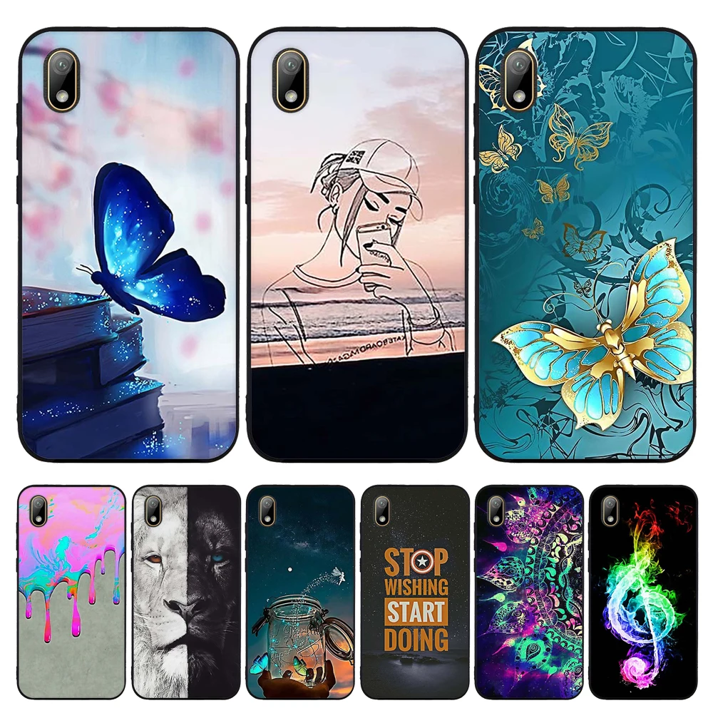 For Huawei Y5 2019 Honor 8S Cover TPU Silicone Capa Case Flowers Funda 8 S Shell Bag | Мобильные телефоны и аксессуары