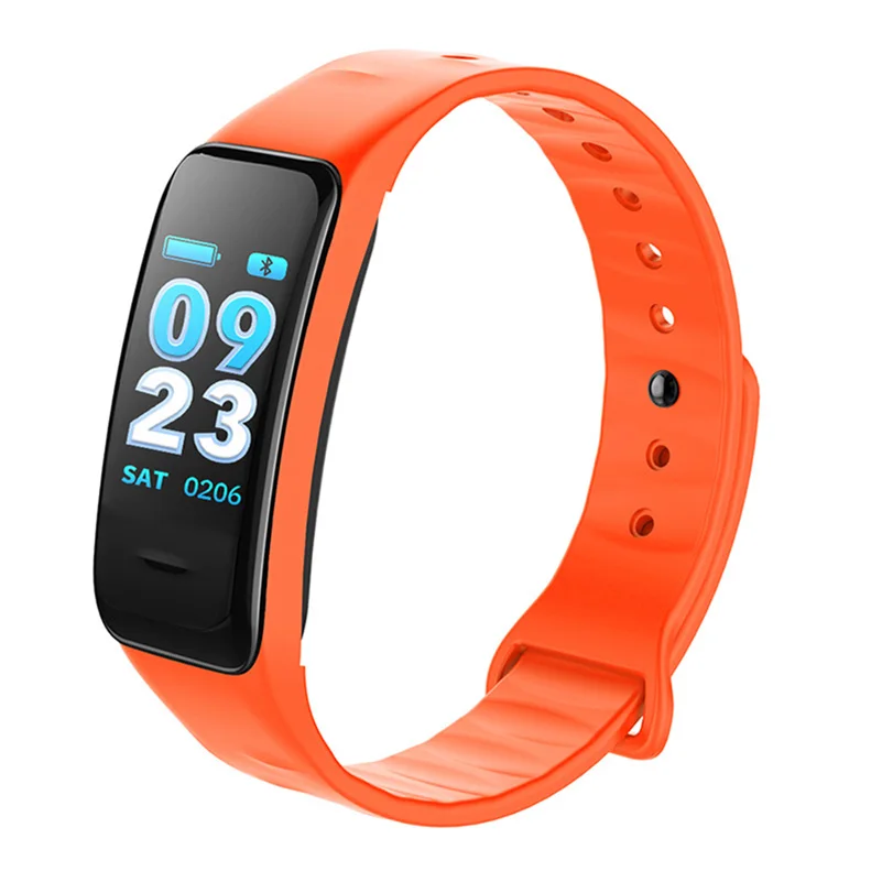 Умный Браслет спортивный фитнес-трекер пульсометр браслеты здоровье браслет педометр Смарт часы для мужчин Smartband - Цвет: Оранжевый